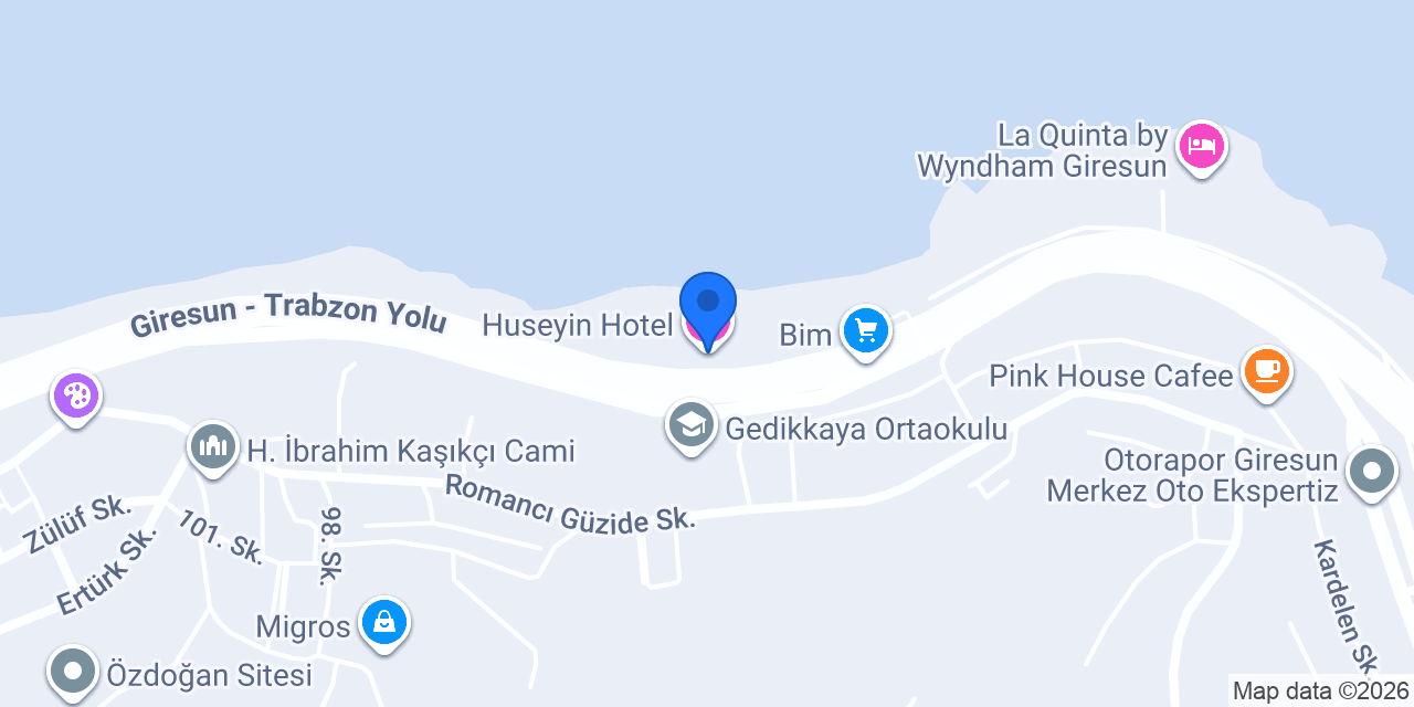 Huseyin Hotel konumu