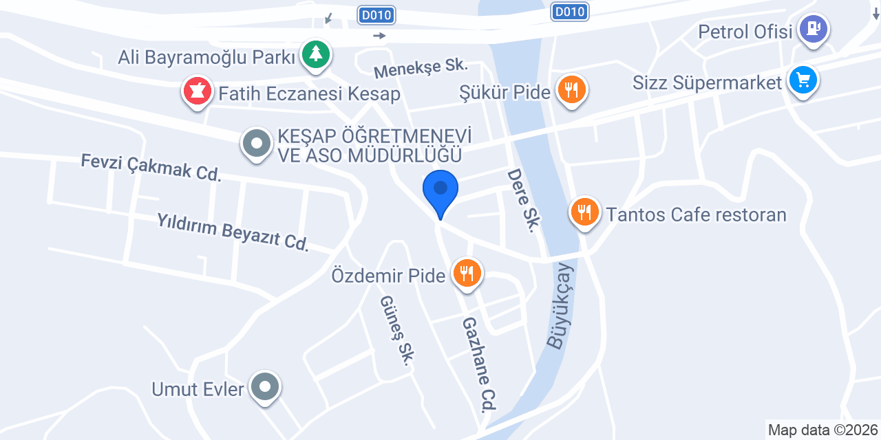 YANAR DÖNER KEŞAP konumu