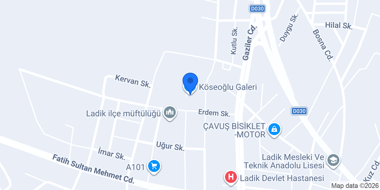 Köseoğlu Galeri konumu