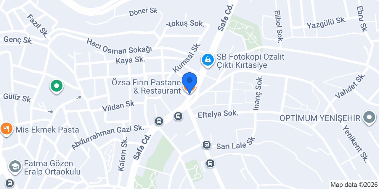 Özsa Fırın Pastane & Restaurant konumu