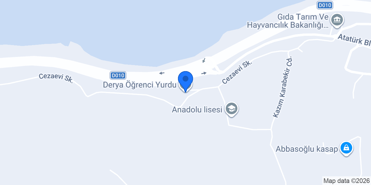 Derya Öğrenci Yurdu konumu