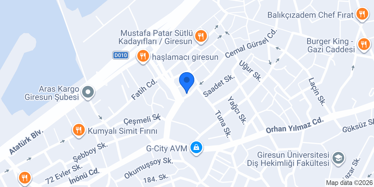 Giresun Yöresel Hediyelik konumu