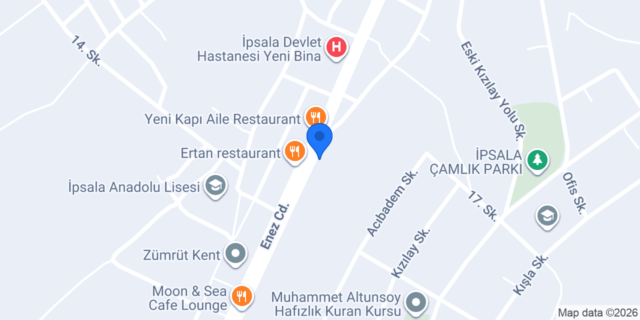 İpsala Kaymakamlığı konumu