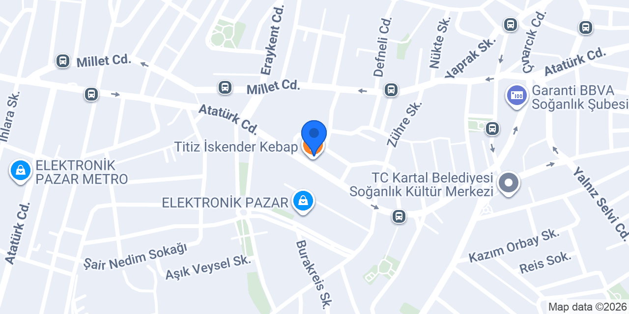 Titiz İskender Kebap konumu
