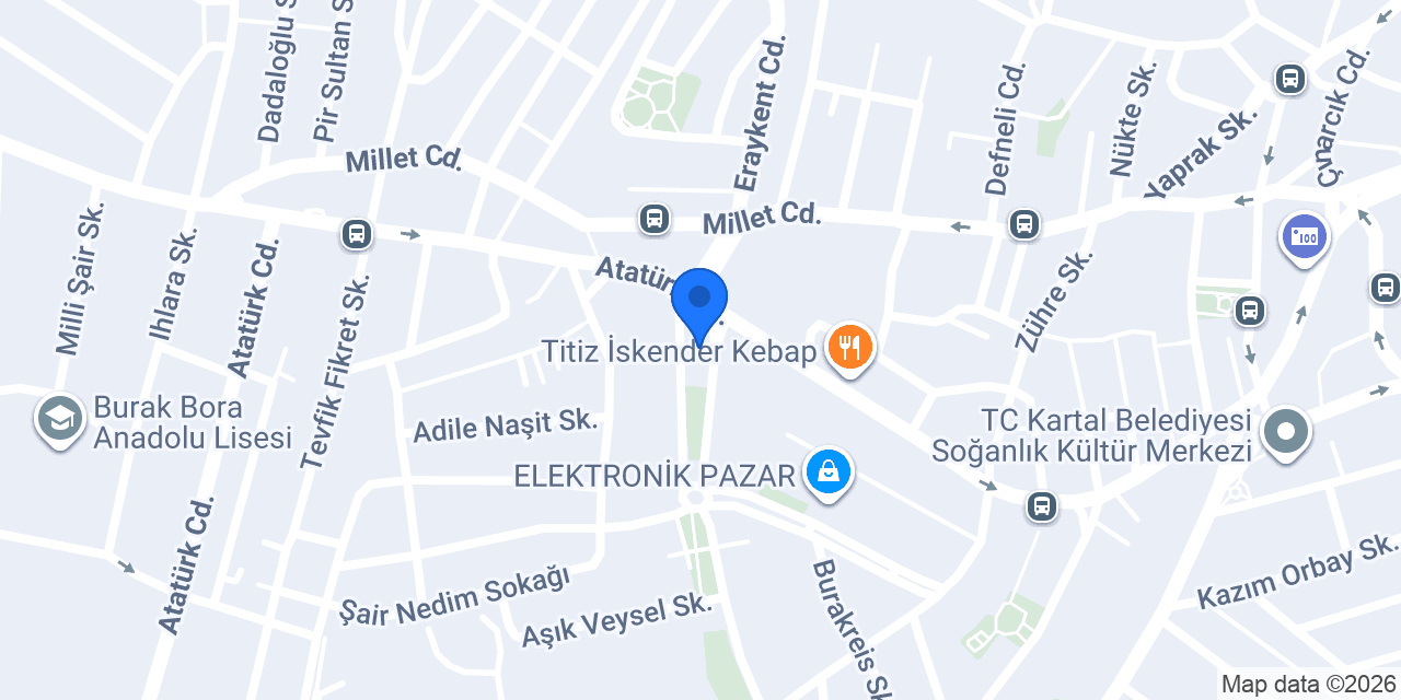 Megapol Hastanesi konumu