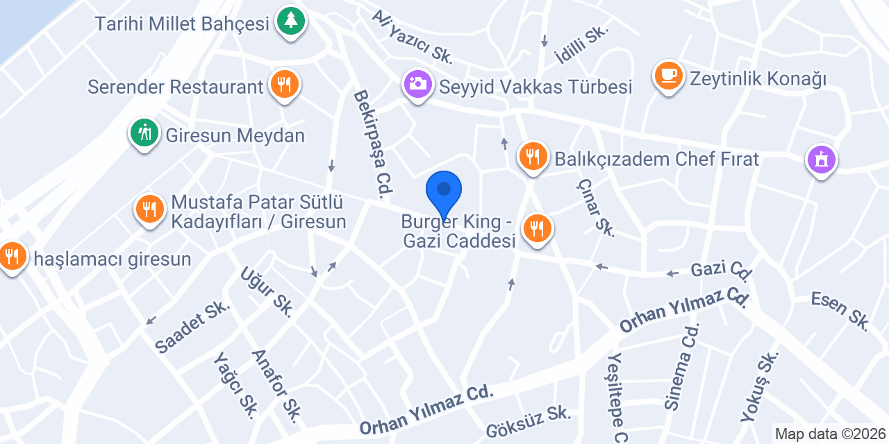 Ela Prefabrik Çelik Yapı Giresun konumu
