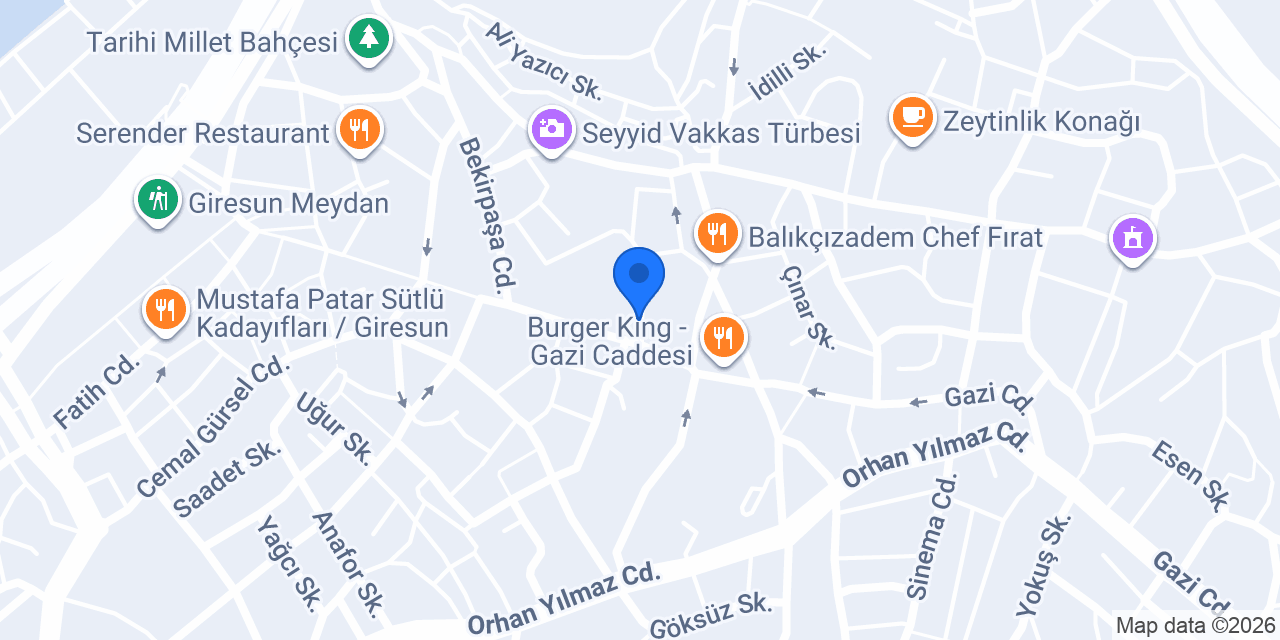Giresun Macara Anahtar konumu