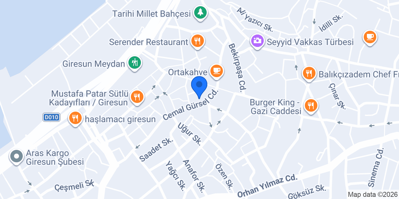 Tuğçem Butik Çikolata konumu