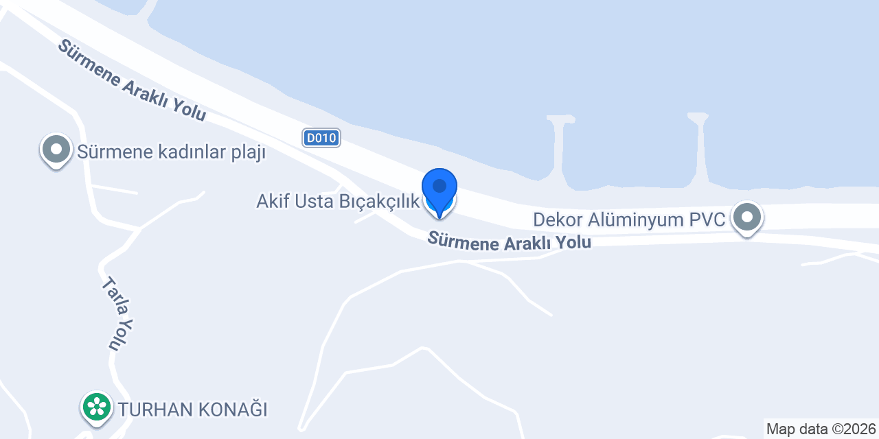 Akif Usta Bıçakçılık konumu