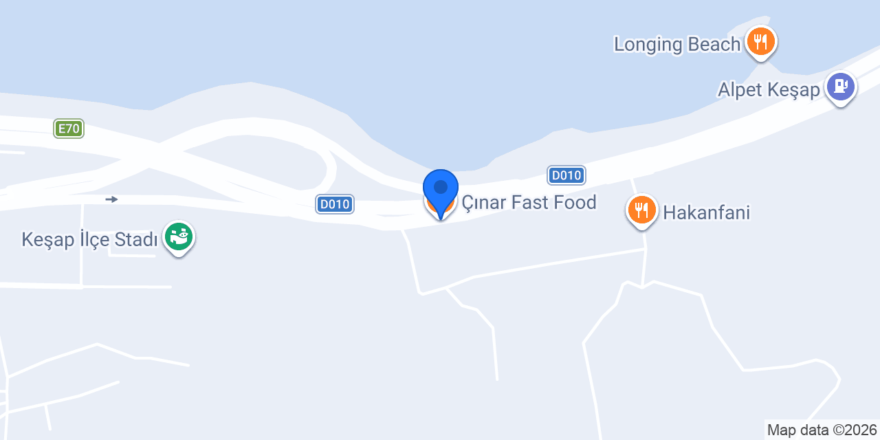 Çınar Fast Food konumu
