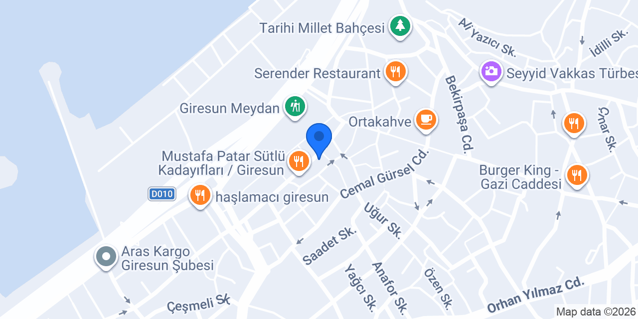 Hazal Cafe konumu