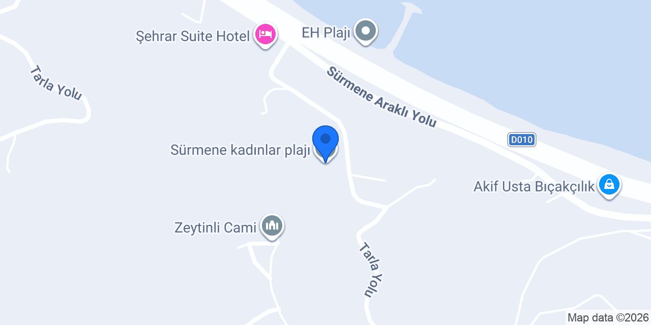 Sürmene kadınlar plajı konumu