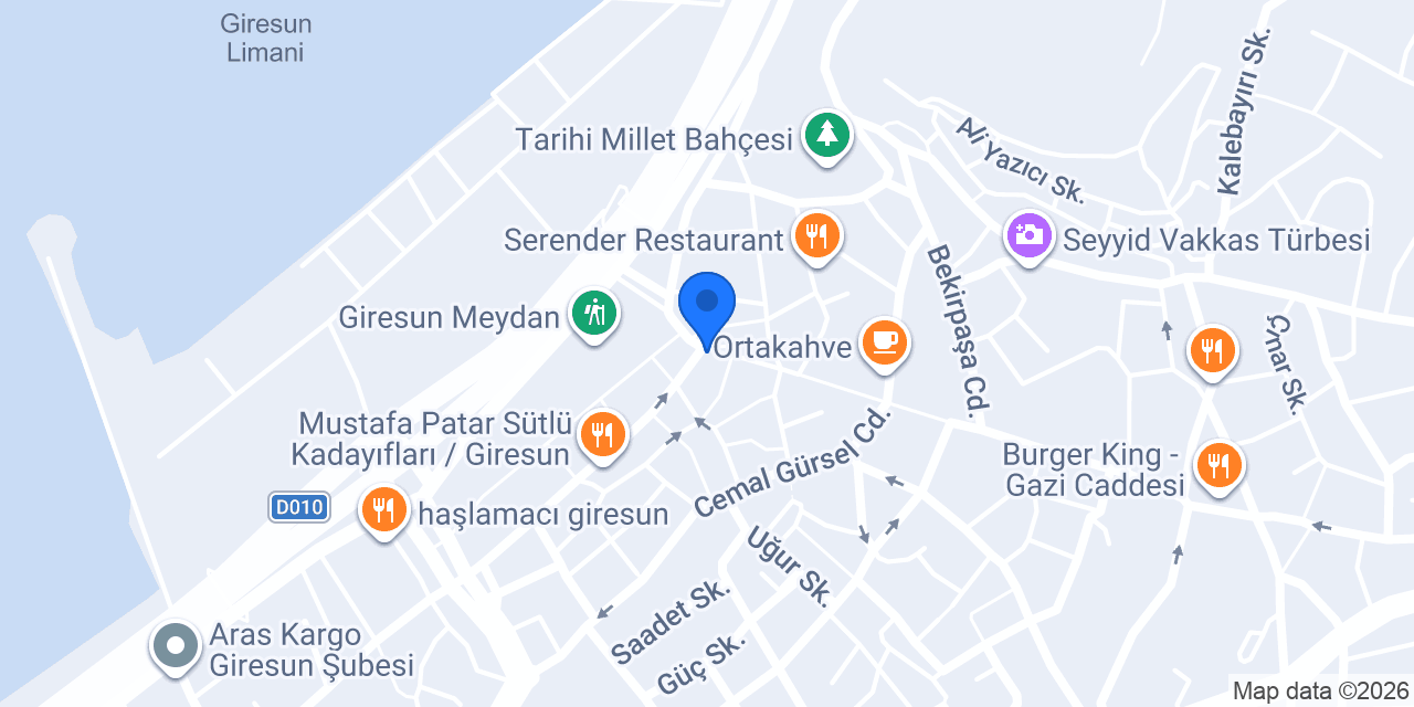 TEB Giresun Şubesi konumu