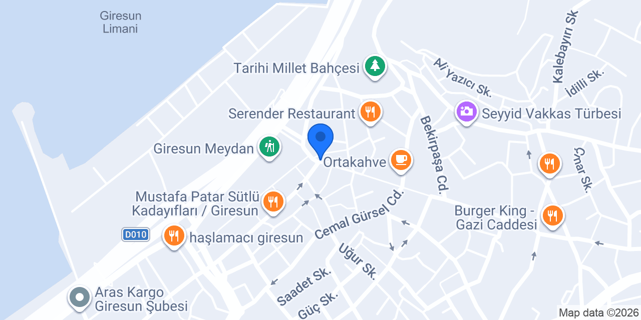 Köşem Fındık Dondurma konumu