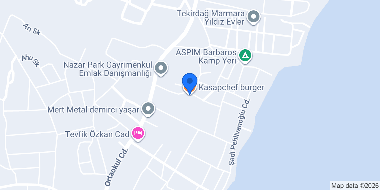 Kasapchef burger konumu