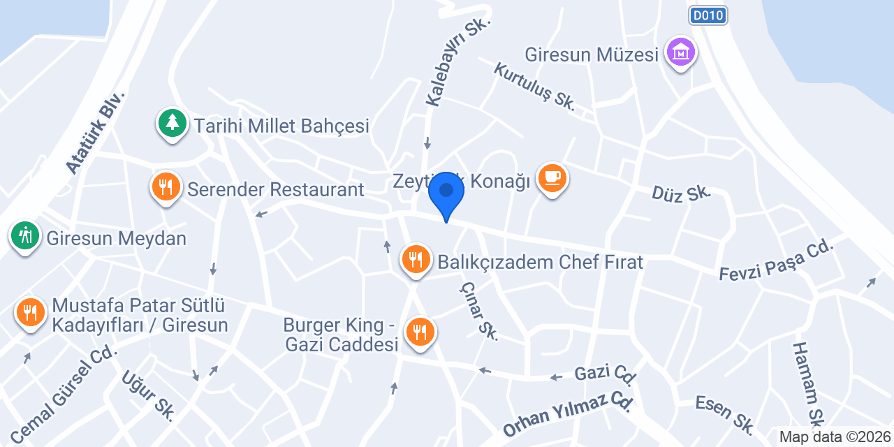 Yöresel lezzetler durağı konumu