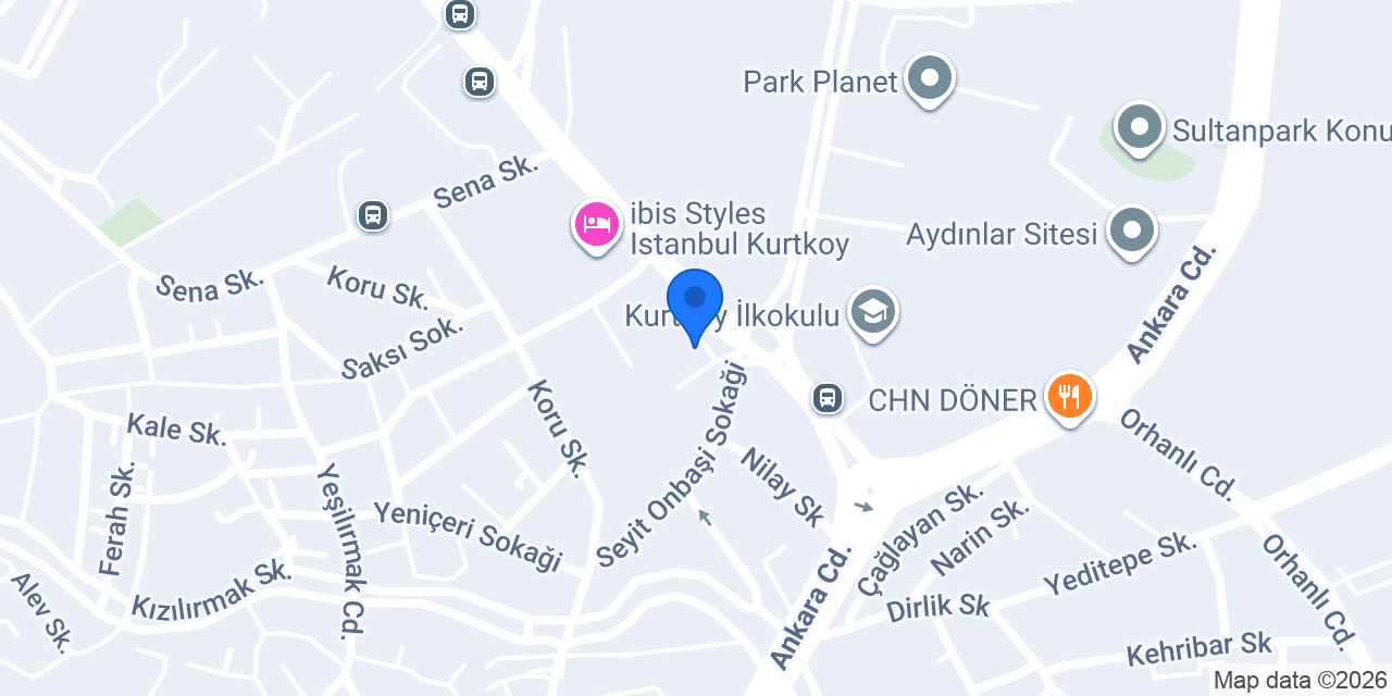 Papa John's Pizza Kurtköy konumu