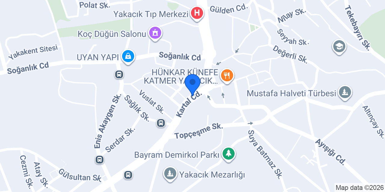 QNB Yakacık Şubesi konumu