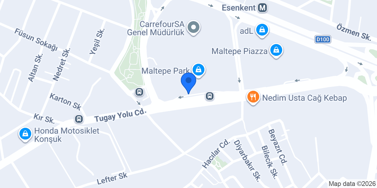 Penguen Kitabevi Maltepe Park konumu