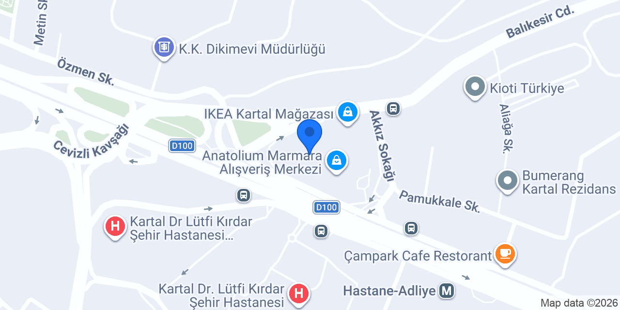 Özsüt Anatolium Marmara Avm konumu