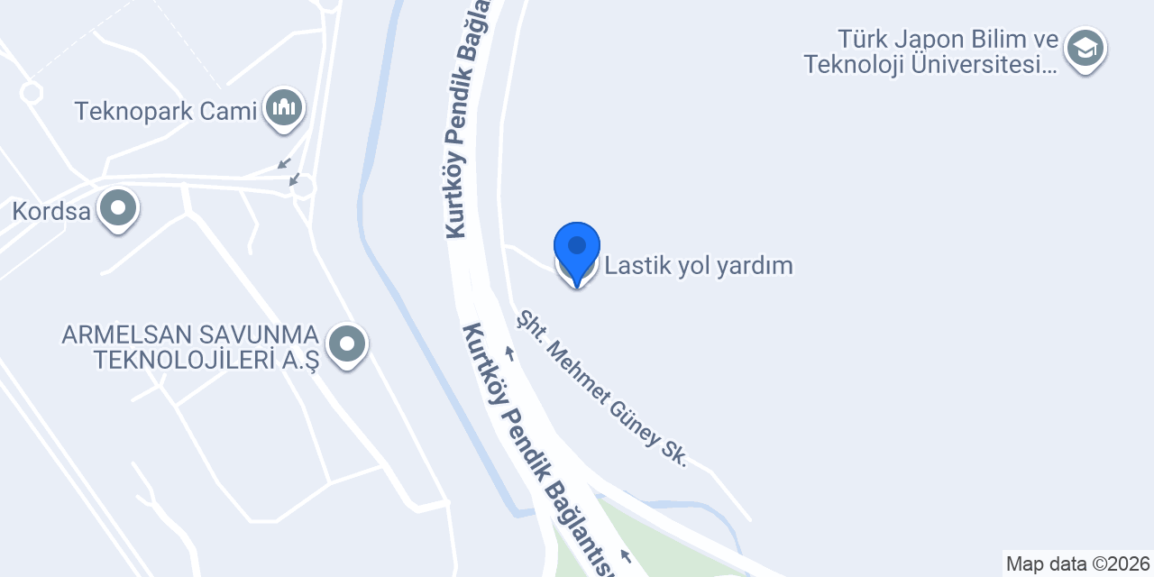 Lastik yol yardım konumu