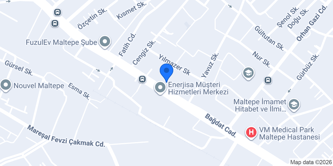Yapı Kredi Bankası - Maltepe Minibüs Caddesi Şubesi konumu