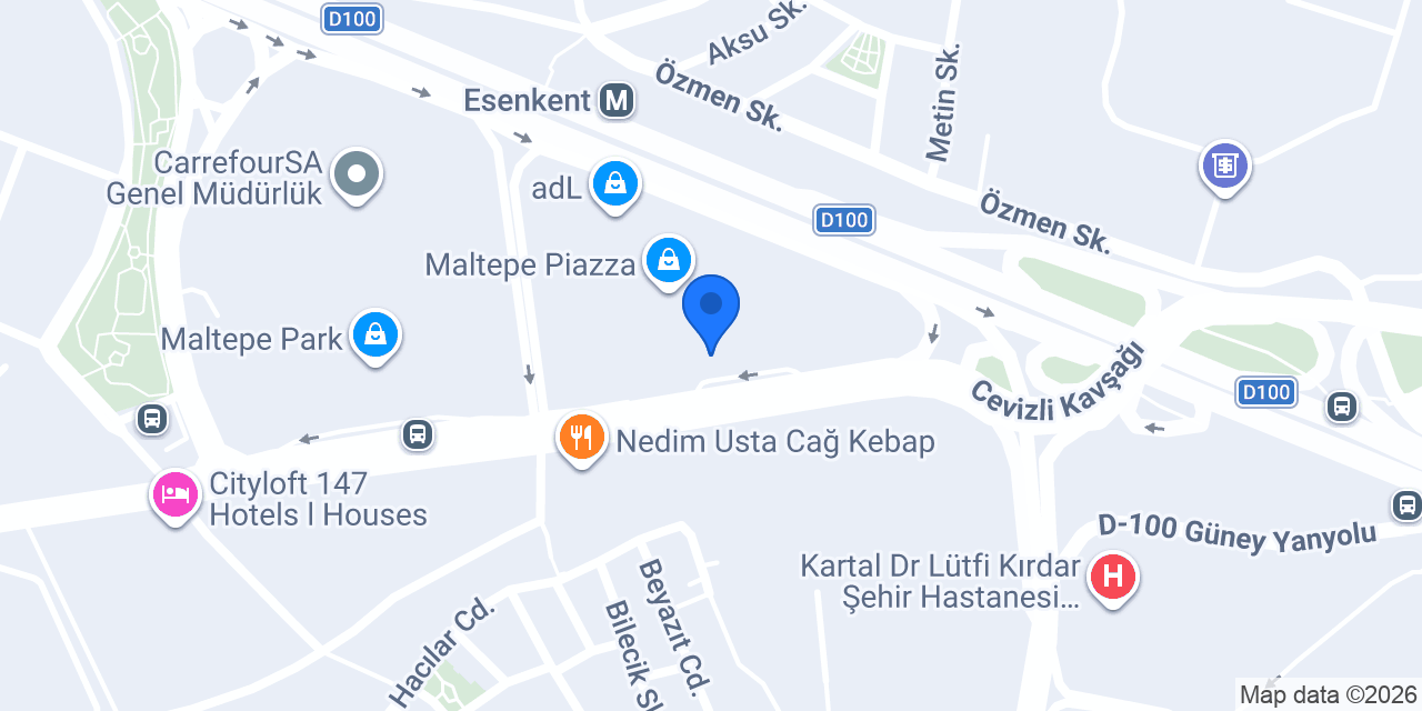 Vodafone Cep Merkezi konumu