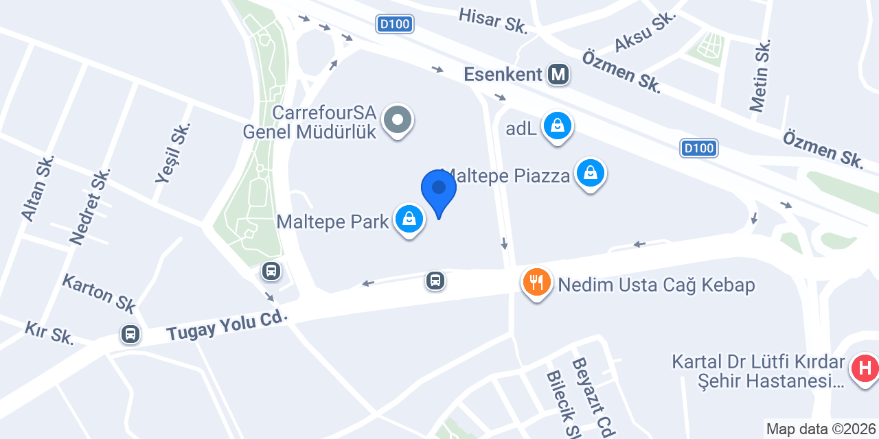 Yataş Bedding I Maltepe Park konumu