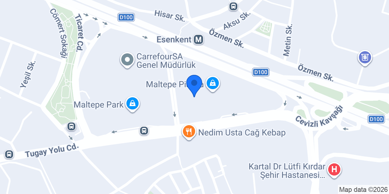 Altınbaş Maltepe Piazza AVM konumu