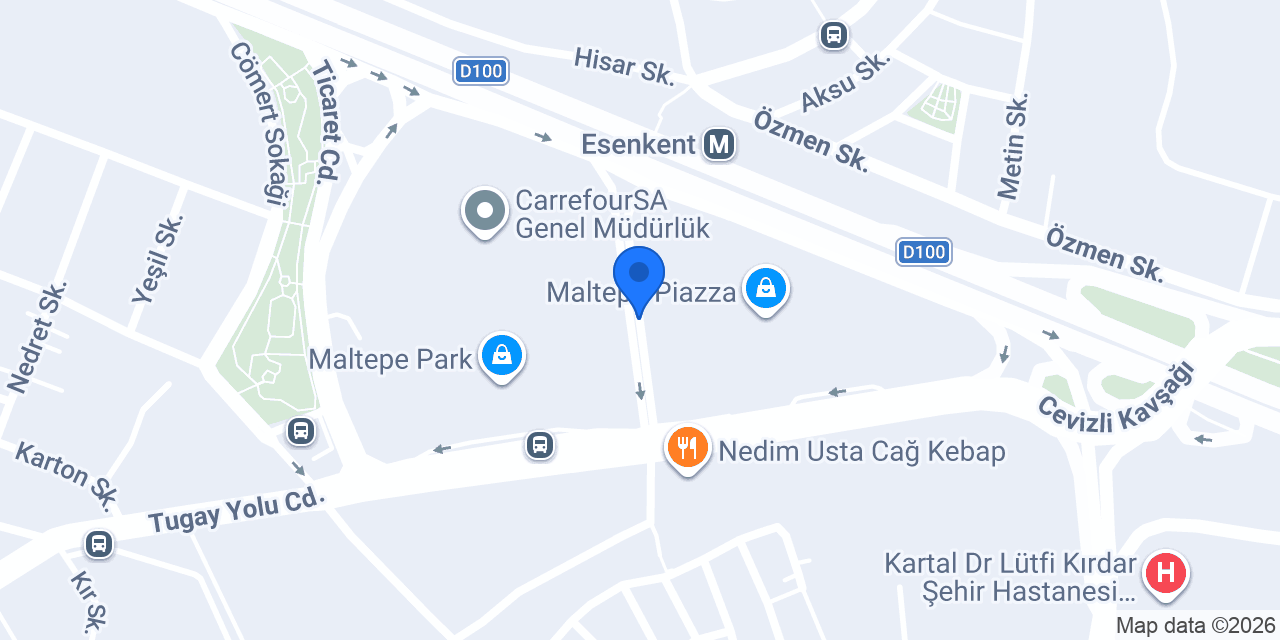 Bağ Pastaneleri - Maltepe Piazza AVM konumu