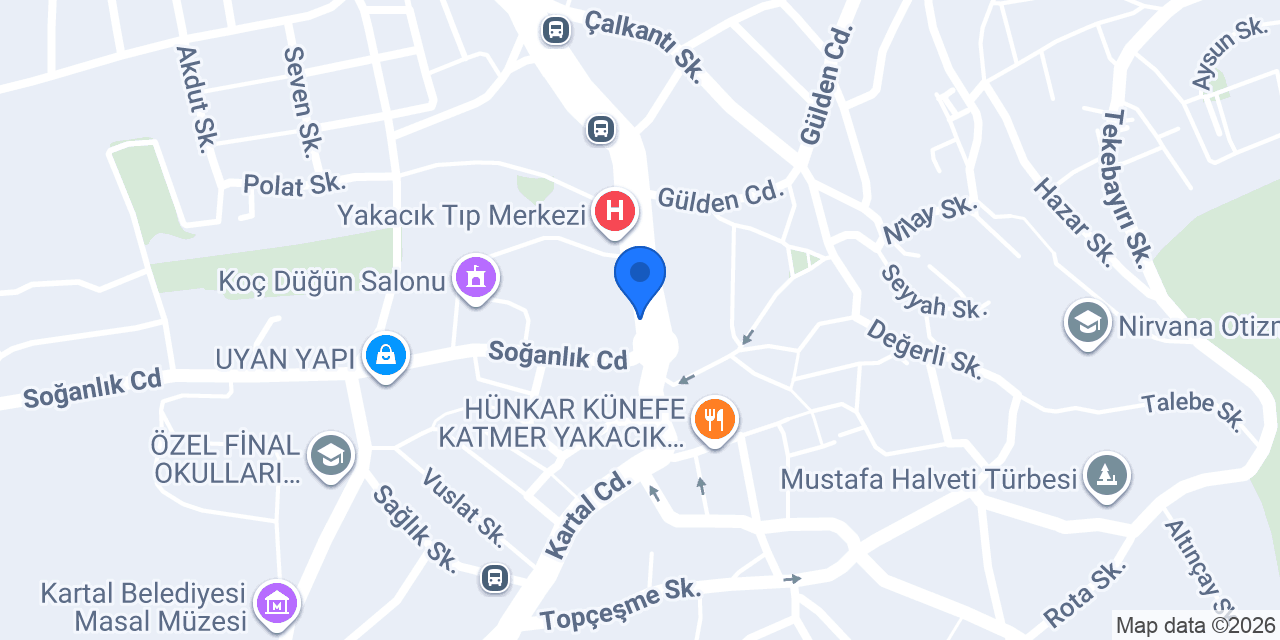 Hatipoğlu Unlu Mamülleri Yakacık konumu