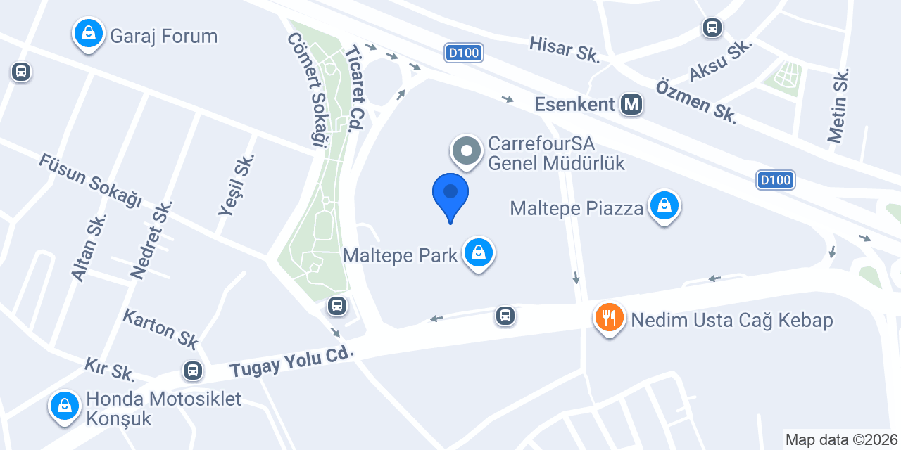 Tchibo Maltepe Carrefour AVM konumu