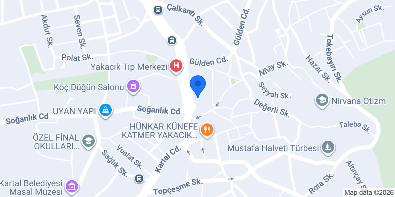 Garanti BBVA Yakacık Şubesi konumu