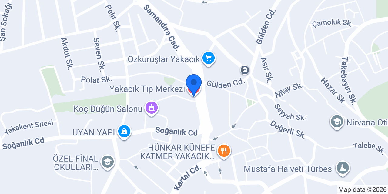 Yakacık Tıp Merkezi konumu