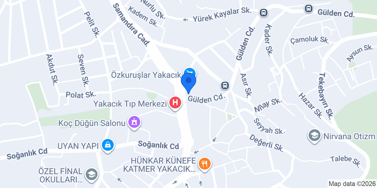 Tatbak Yakacık Şubesi konumu