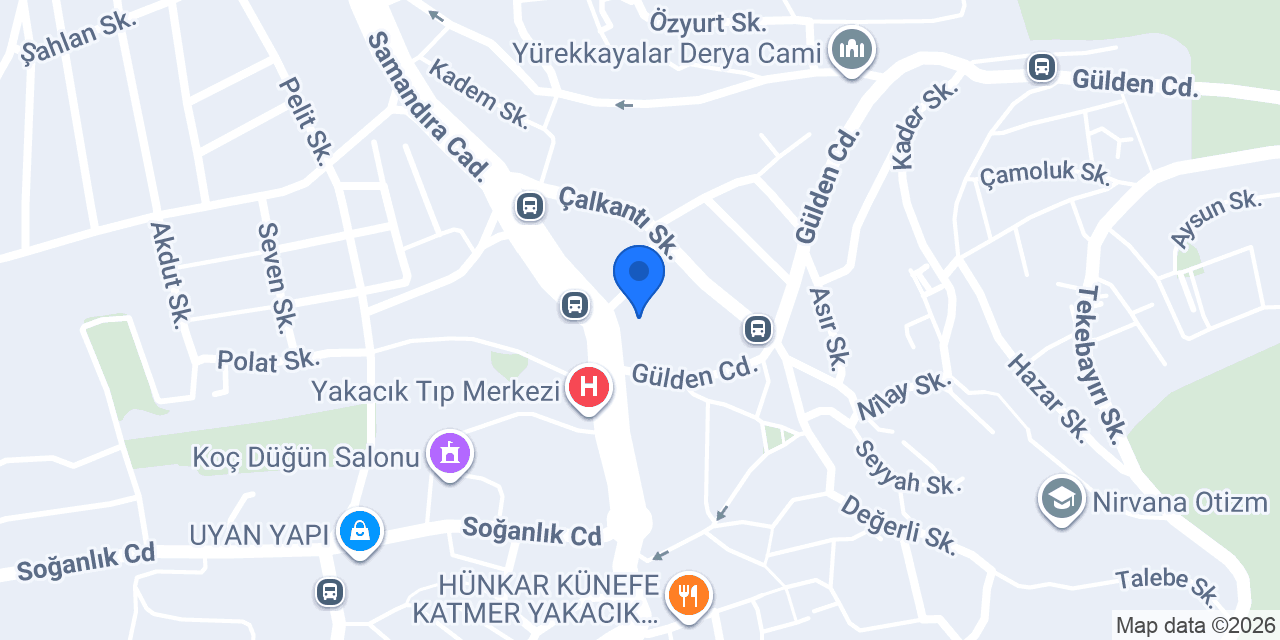 Özkuruşlar Yakacık konumu