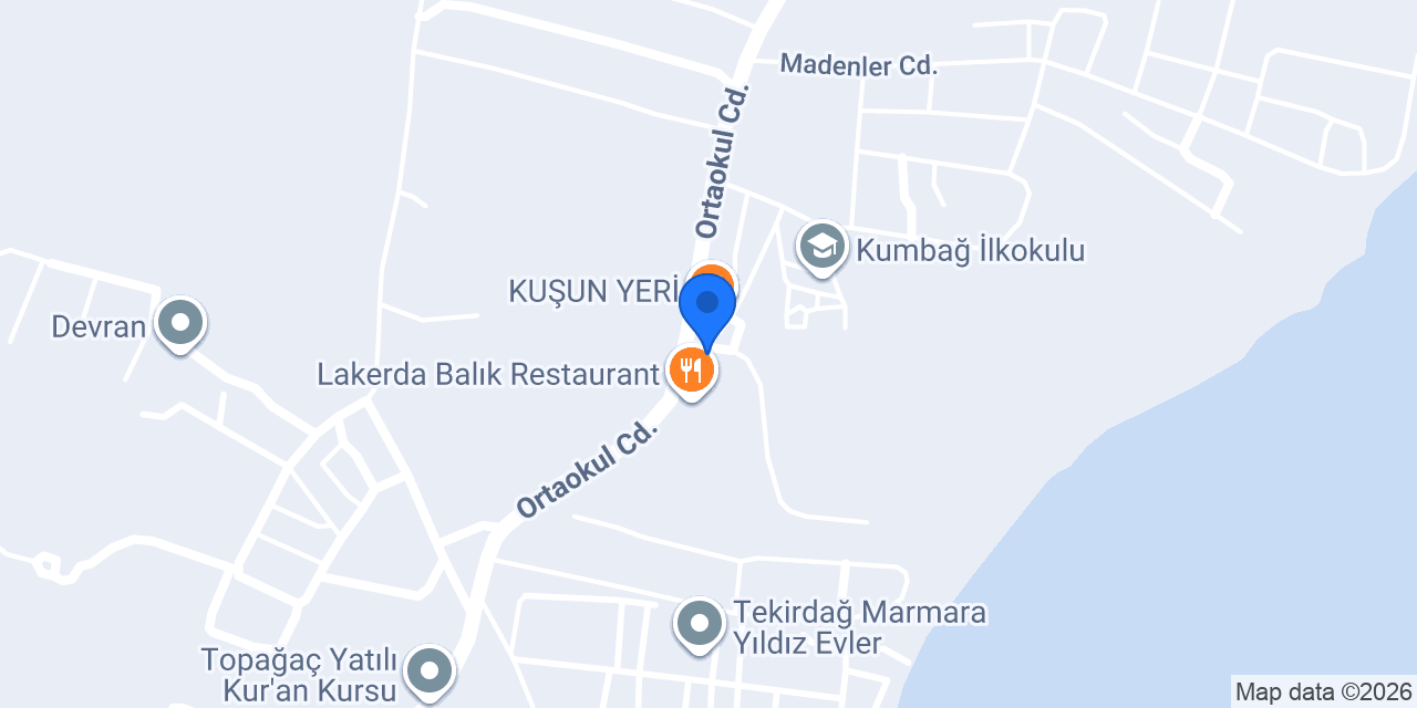 Dubble Tekirdağ Restoran konumu