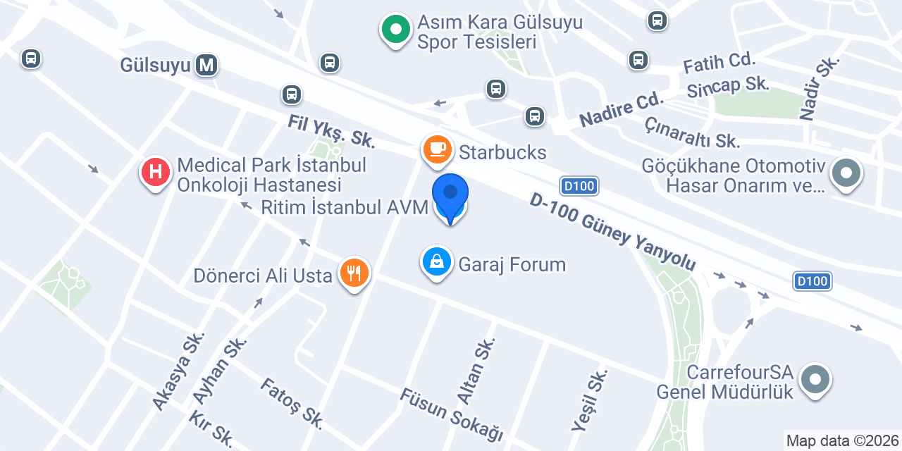 Ritim İstanbul AVM konumu