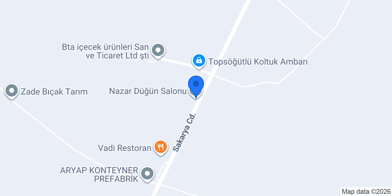 Nazar Düğün Salonu konumu