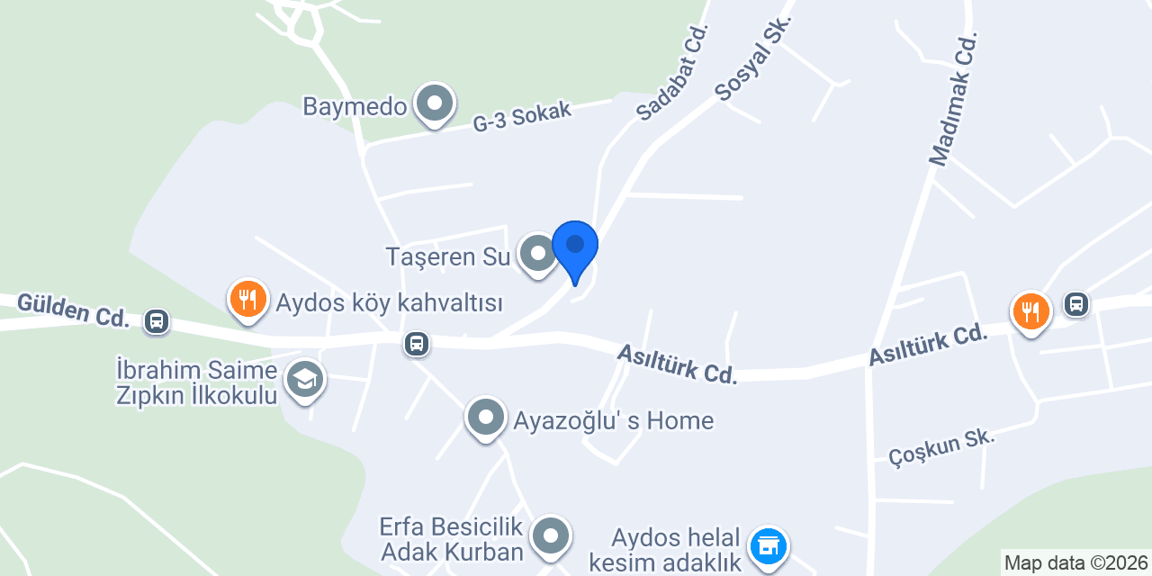 Yeşil Vadi Kır Evi konumu