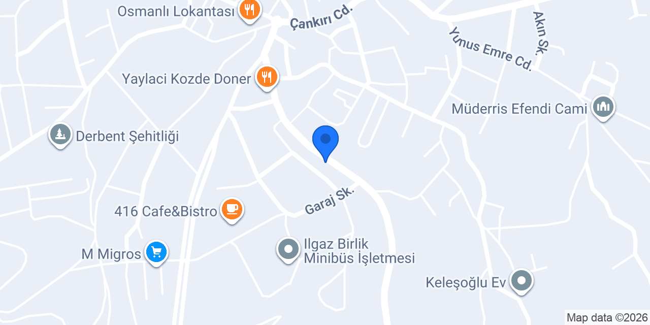 ILGAZ'DAKİ EVİNİZ konumu