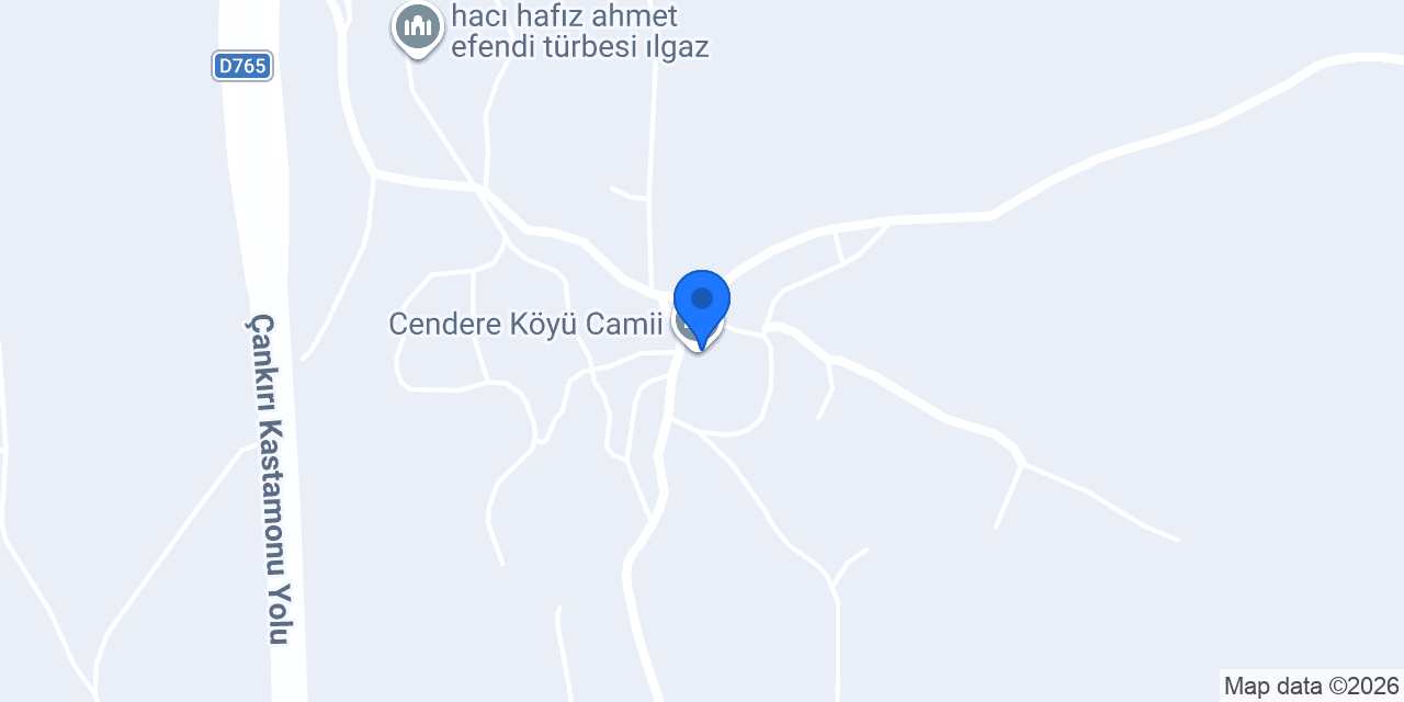 Cendere Köyü Camii konumu