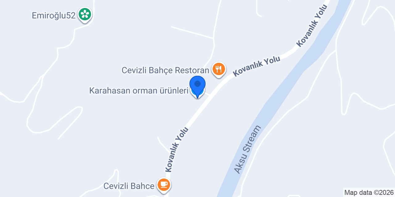 Karahasan orman ürünleri konumu