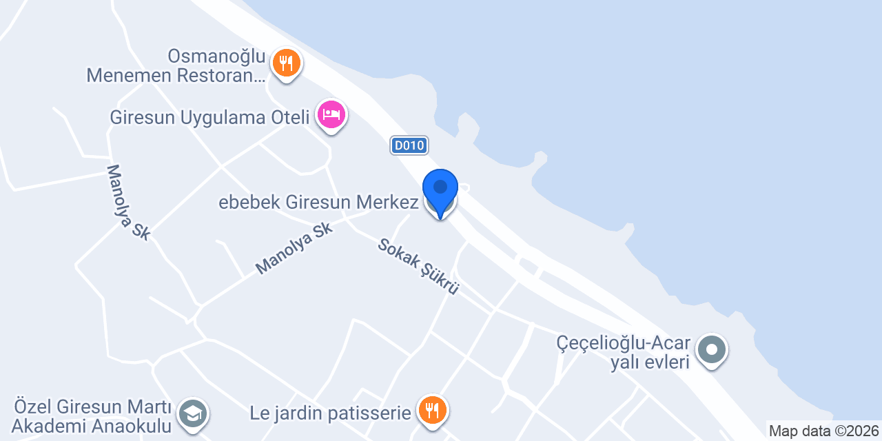 ebebek Giresun Merkez konumu