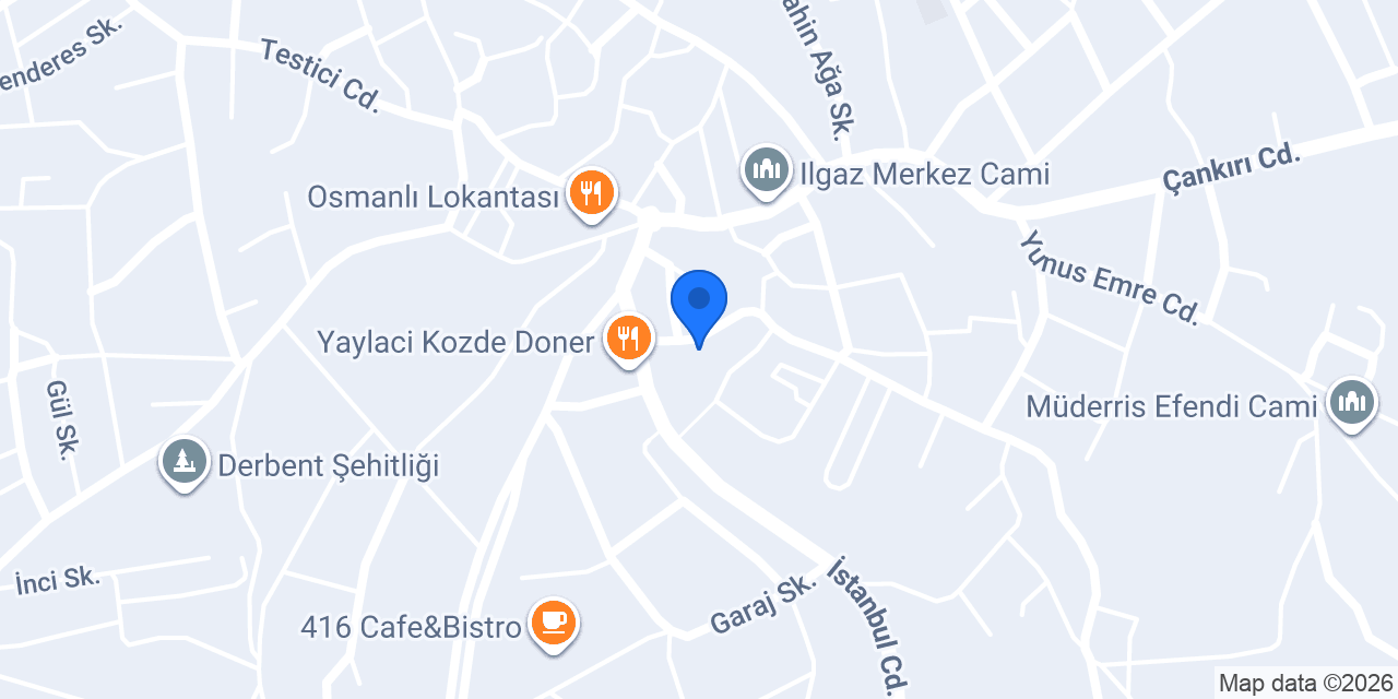 Ilgaz Veteriner Kliniği konumu
