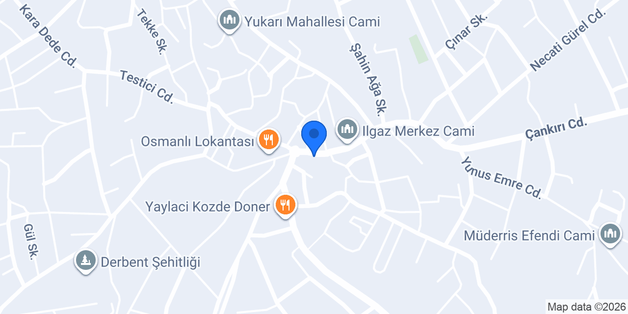 Halkbank Ilgaz Şubesi konumu