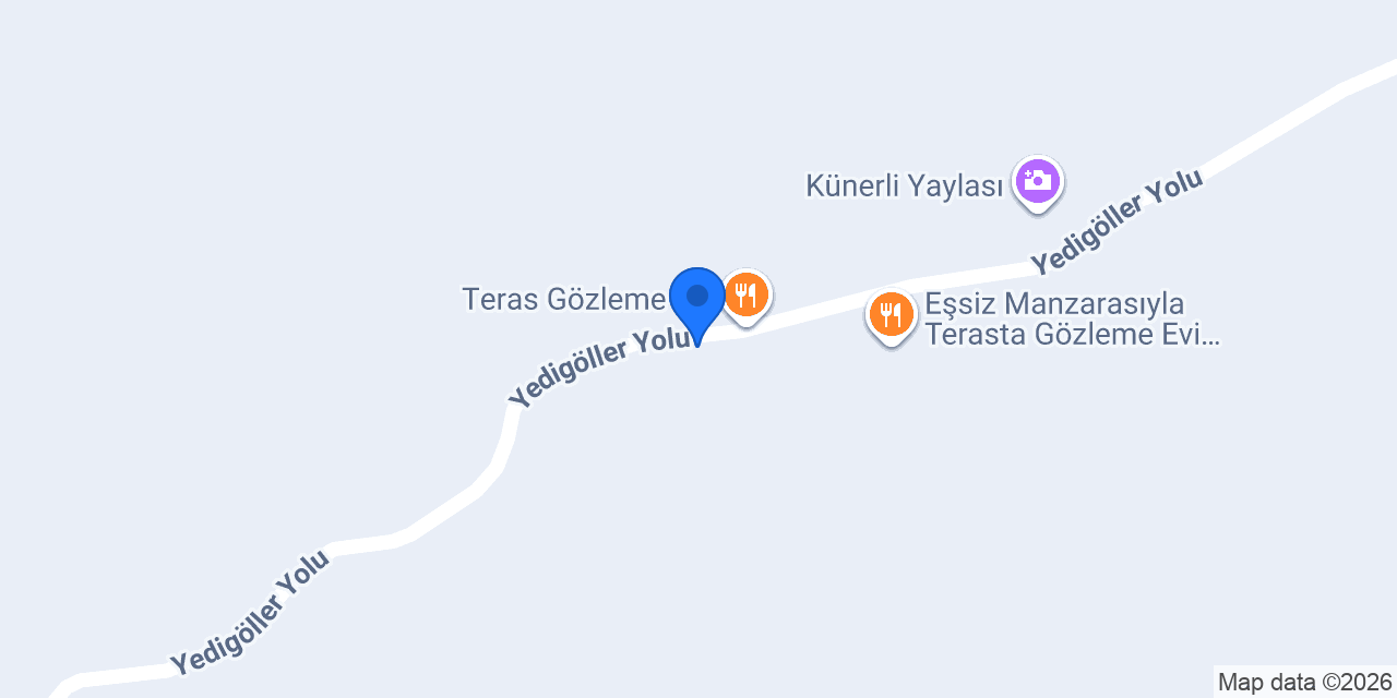 Yedigöller konumu