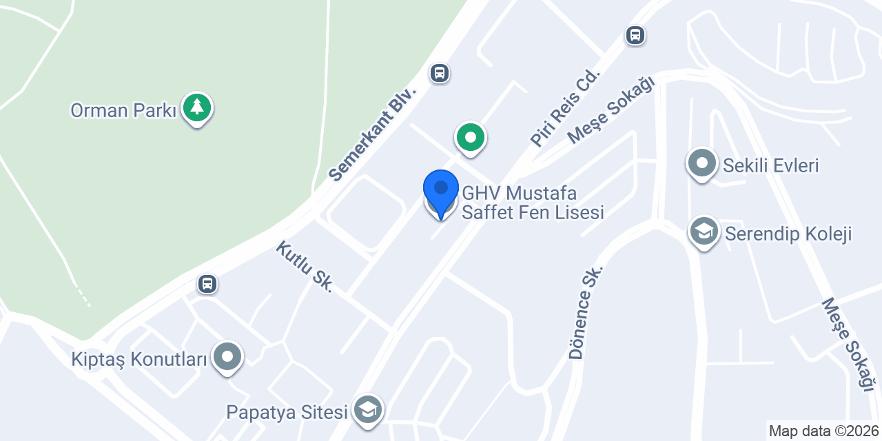 GHV Mustafa Saffet Fen Lisesi konumu