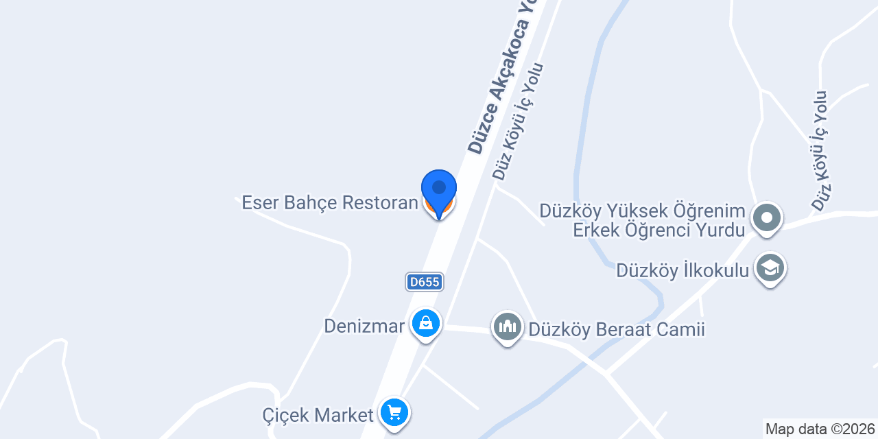 Eser Bahçe Restoran konumu