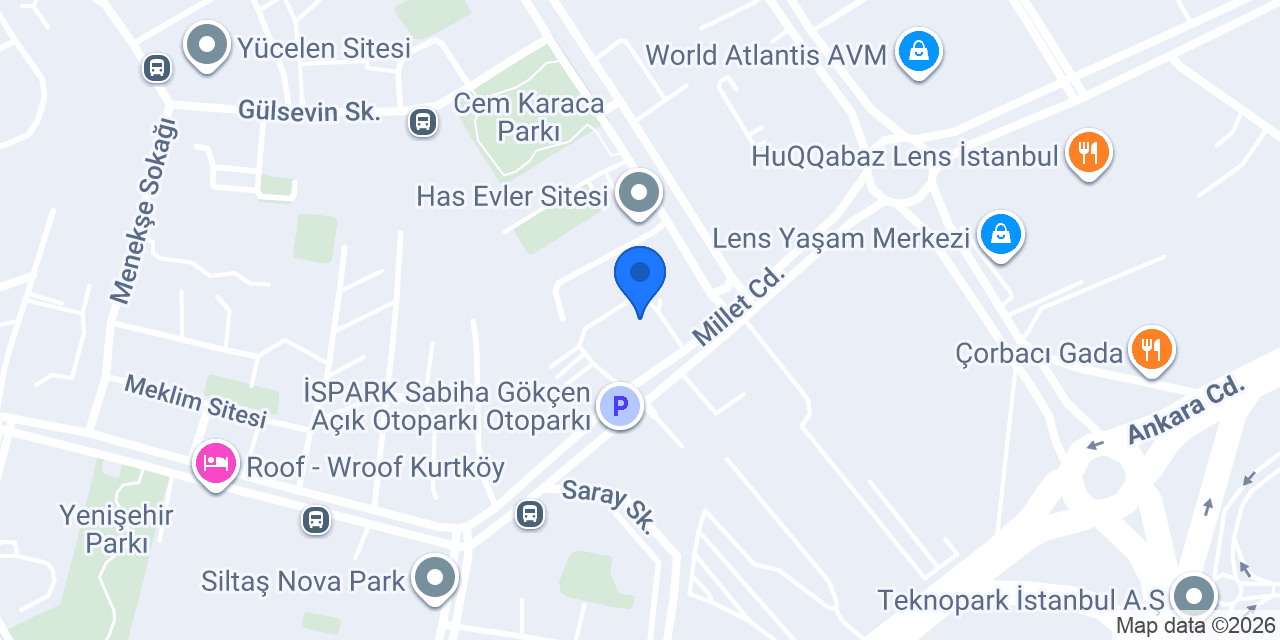 MYG Rent A Car konumu